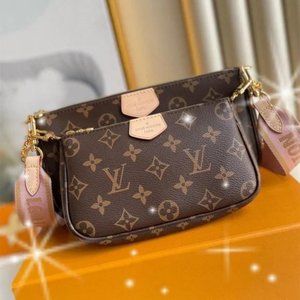 Louis Vuitton Multi Pochette Accessoires Monogram Rose Clair